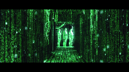 Still from The Matrix (1999). As we enter a new technological age, we still use machines as a “measure.” 