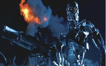 Still from The Terminator (1984) Our mixed feelings towards machines persists.