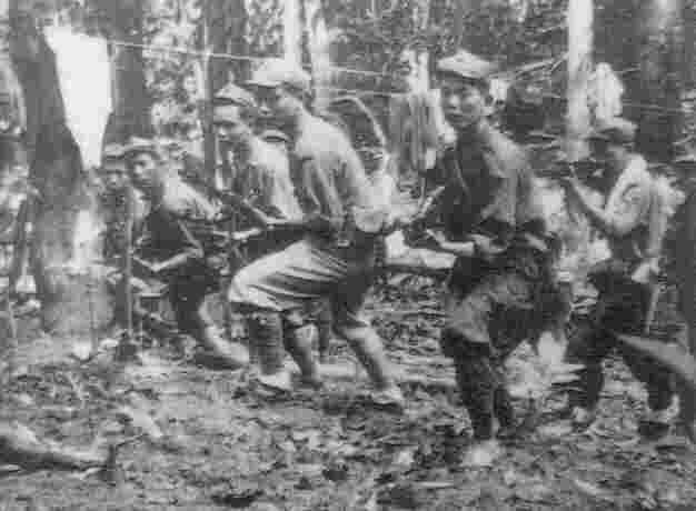 Training camp of the Malayan insurgents. Photo: IWM