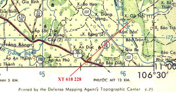 Detail of topographic map of Hau Nghia Province Credit: Togetherweserved.com