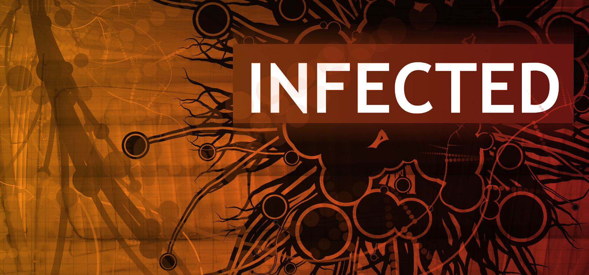 Infected Security Alert Abstract Background in Red