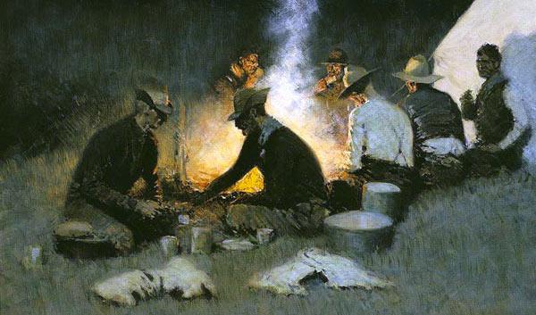 Frederic Remingtons "The Hunters Supper" (1904)